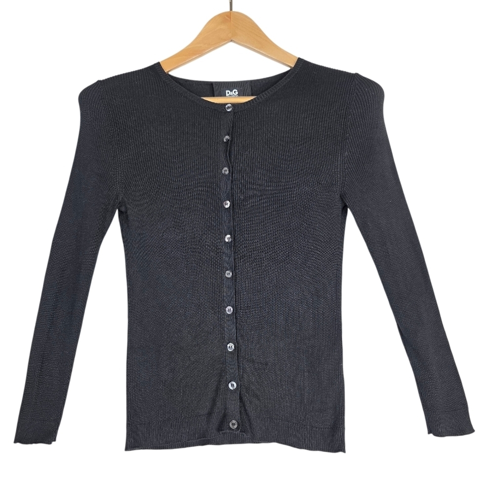 Dolce & Gabanna silk fine knit buttondown long sleeves Top/cardigan